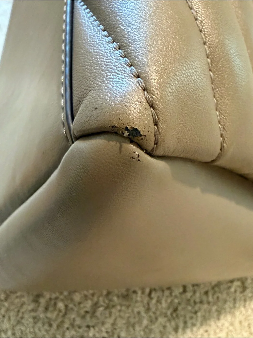 Michael Kors Whitney Taupe Quilted Leather Shoulder Bag
